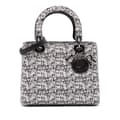 Miniatyrbillede 1 af 10: Pre-owned Dior Medium Tweed Lady Dior White
