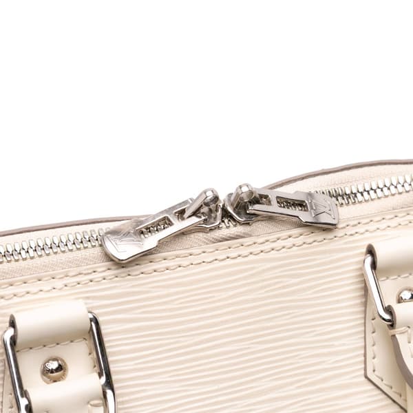 Pre-owned Louis Vuitton Epi Alma PM White