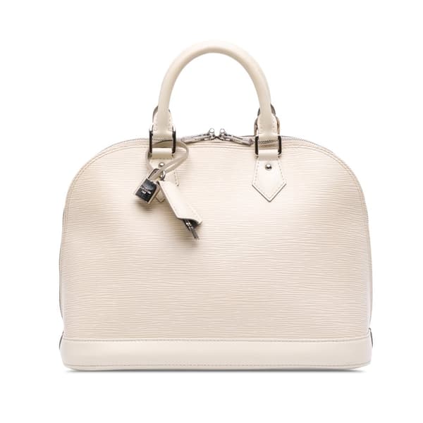 Pre-owned Louis Vuitton Epi Alma PM White