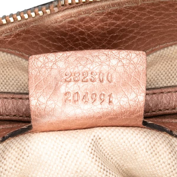 Pre-owned Gucci GG Canvas Bella Satchel Brown
