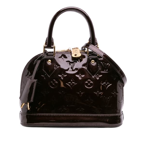 Pre-owned Louis Vuitton Monogram Vernis Alma BB Purple