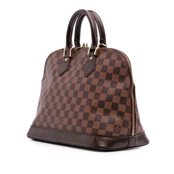Pre-owned Louis Vuitton Damier Ebene Alma PM Brown