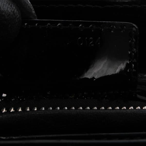Pre-owned Dior Medium Patent Cannage Lady Dior Black
