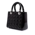Pikkukuva 2 / 10: Pre-owned Dior Medium Patent Cannage Lady Dior Black