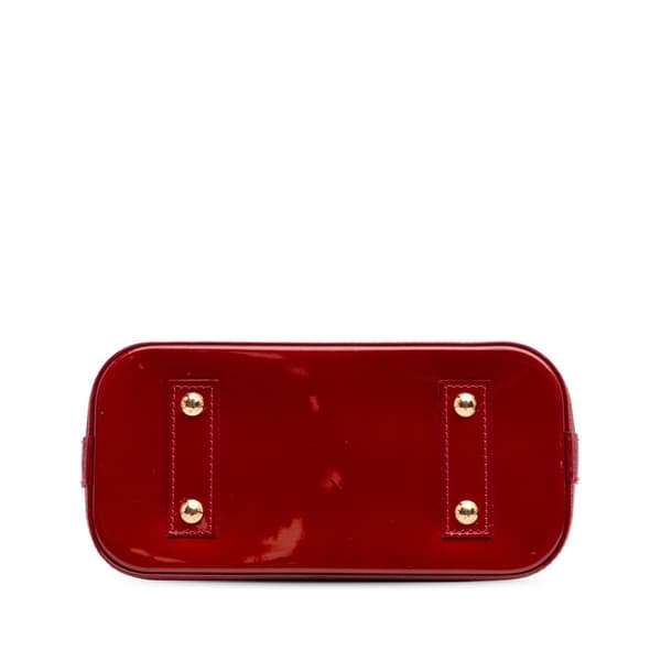 Pre-owned Louis Vuitton Monogram Vernis Alma BB Red