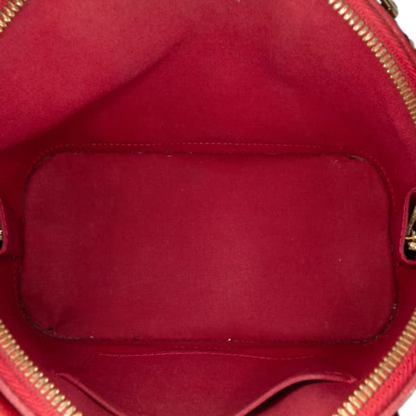 Pre-owned Louis Vuitton Monogram Vernis Alma BB Red