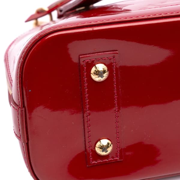 Pre-owned Louis Vuitton Monogram Vernis Alma BB Red