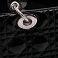 Miniatyrbilde 9 av 10: Pre-owned Dior Medium Patent Cannage Lady Dior Black