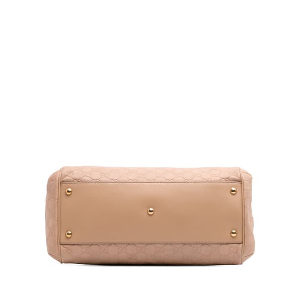 Pre-owned Gucci Medium Guccissima Scarlett Satchel Brown