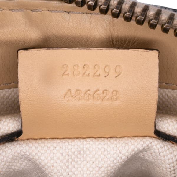 Pre-owned Gucci Medium Guccissima Scarlett Satchel Brown