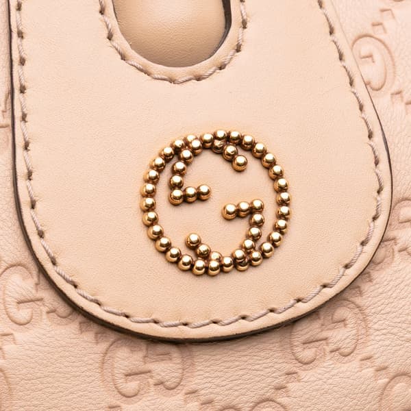 Pre-owned Gucci Medium Guccissima Scarlett Satchel Brown