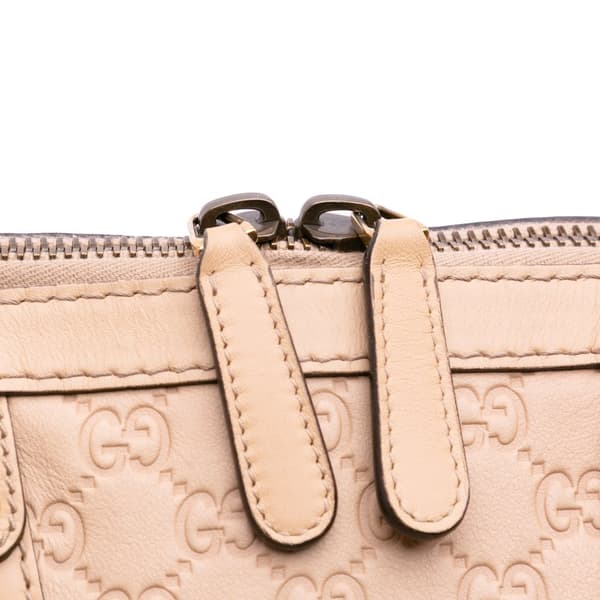 Pre-owned Gucci Medium Guccissima Scarlett Satchel Brown