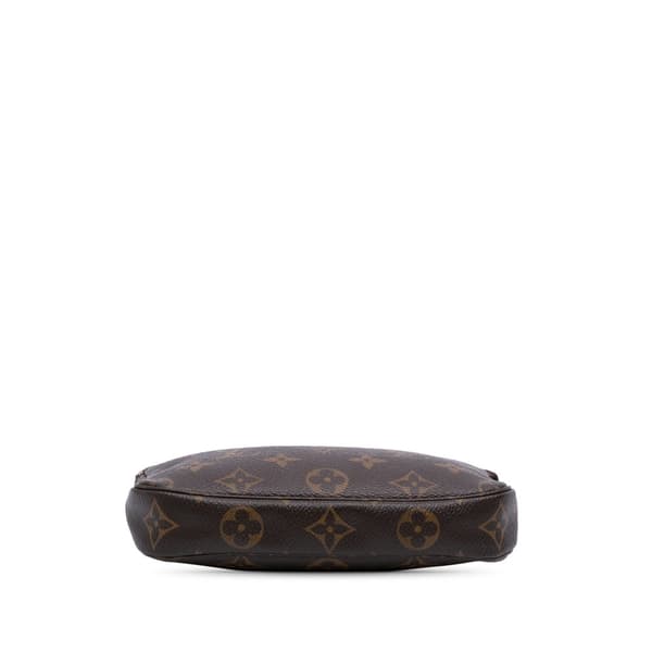 Pre-owned Louis Vuitton Monogram Mini Pochette Accessoires Brown