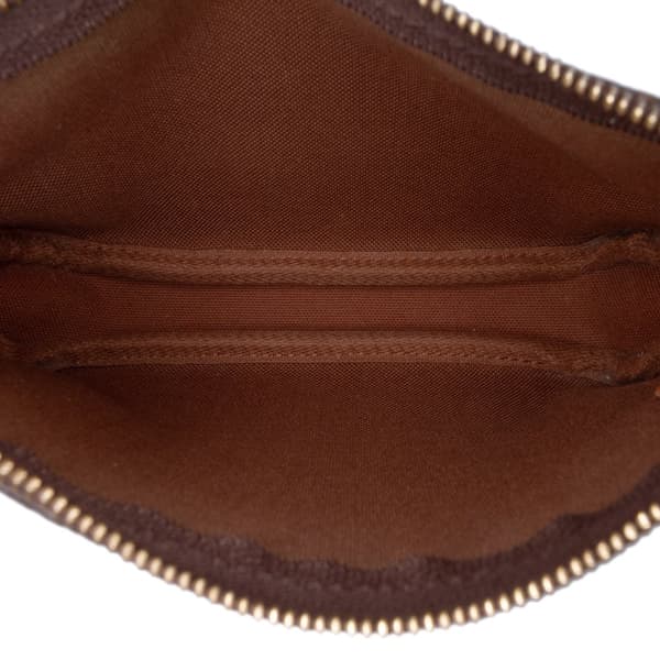 Pre-owned Louis Vuitton Monogram Mini Pochette Accessoires Brown