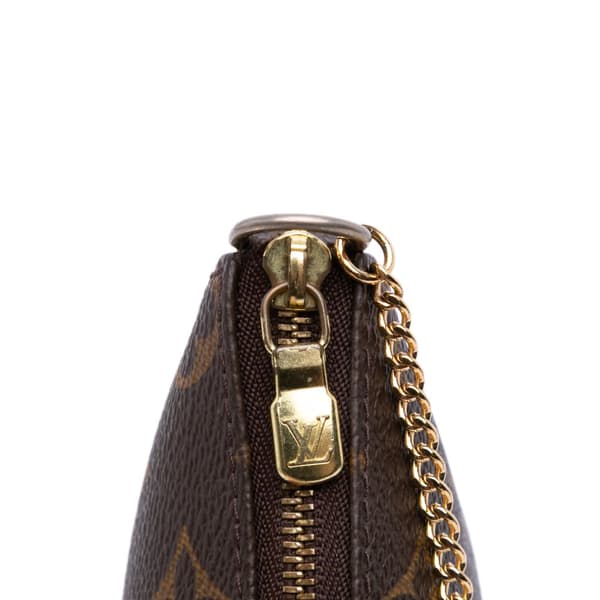 Pre-owned Louis Vuitton Monogram Mini Pochette Accessoires Brown
