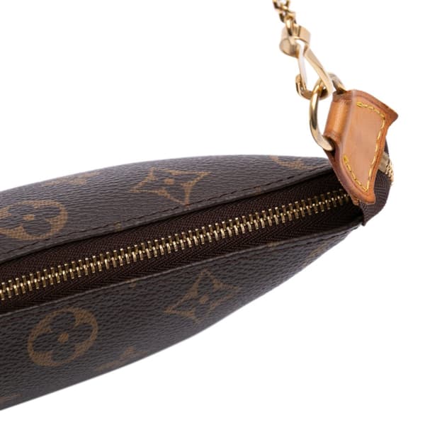 Pre-owned Louis Vuitton Monogram Mini Pochette Accessoires Brown