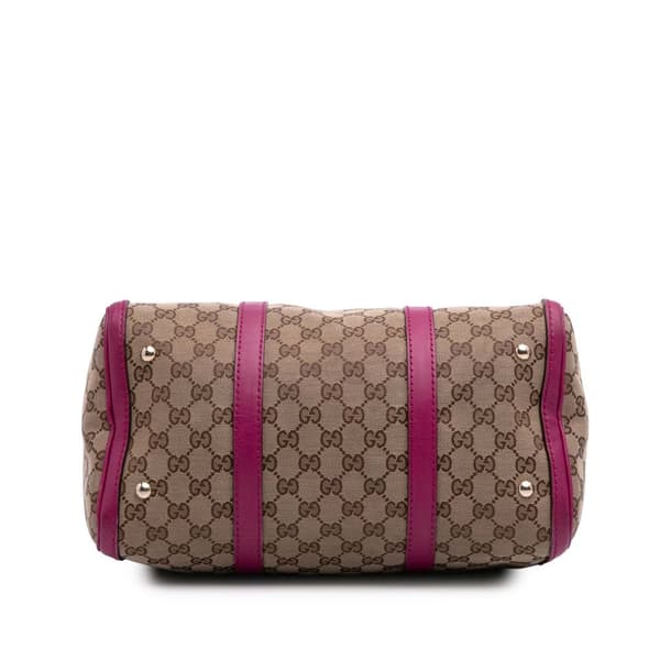 Pre-owned Gucci GG Canvas Joy Boston Bag Brown
