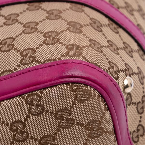Pre-owned Gucci GG Canvas Joy Boston Bag Brown