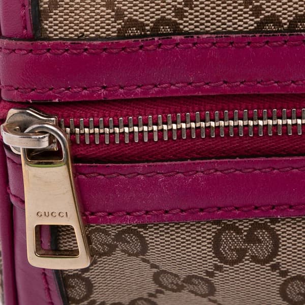 Pre-owned Gucci GG Canvas Joy Boston Bag Brown