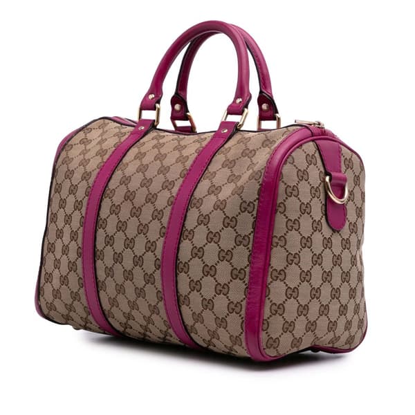 Pre-owned Gucci GG Canvas Joy Boston Bag Brown