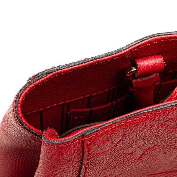 Pre-owned Louis Vuitton Monogram Empreinte Montaigne MM Red