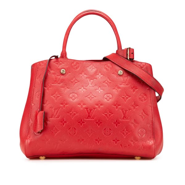 Pre-owned Louis Vuitton Monogram Empreinte Montaigne MM Red