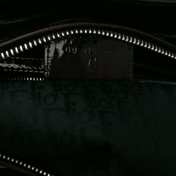 Pre-owned Dior Large Patent Cannage Lady Dior Purple