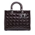 Pikkukuva 1 / 10: Pre-owned Dior Large Patent Cannage Lady Dior Purple