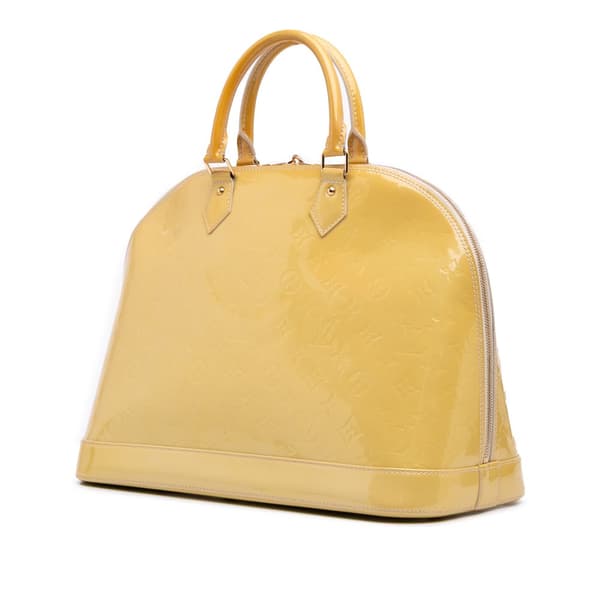 Pre-owned Louis Vuitton Monogram Vernis Alma GM Brown