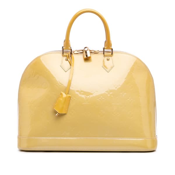 Pre-owned Louis Vuitton Monogram Vernis Alma GM Brown
