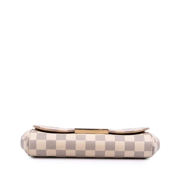Pre-owned Louis Vuitton Damier Azur Favorite PM White