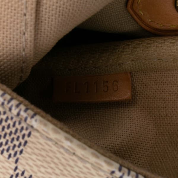 Pre-owned Louis Vuitton Damier Azur Favorite PM White