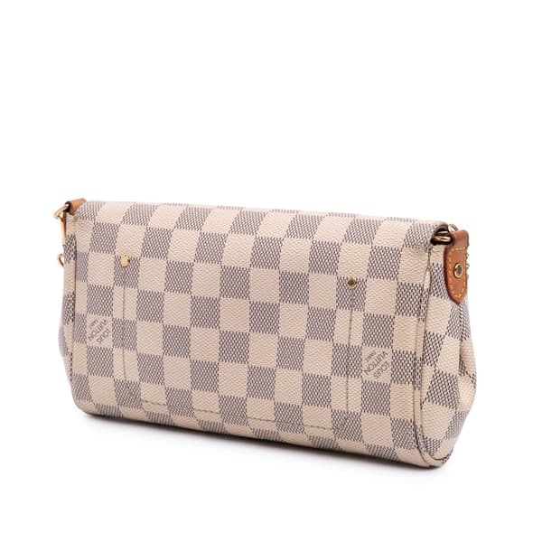 Pre-owned Louis Vuitton Damier Azur Favorite PM White