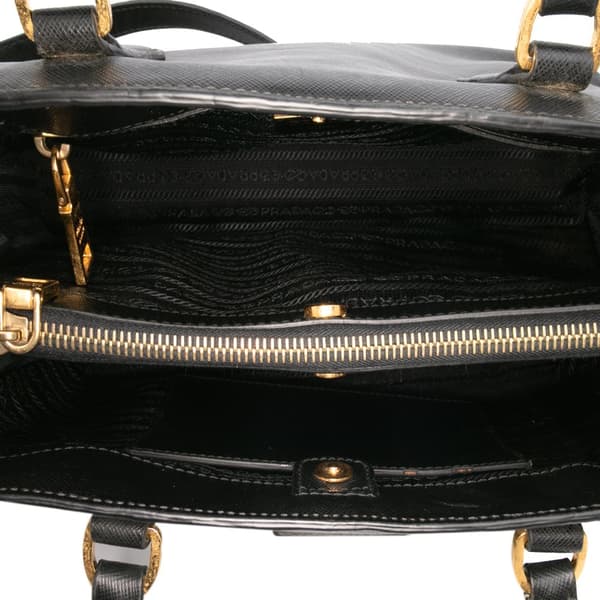 Pre-owned Prada Medium Saffiano Lux Galleria Satchel Black