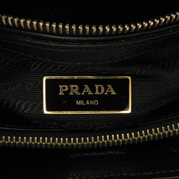 Pre-owned Prada Medium Saffiano Lux Galleria Satchel Black