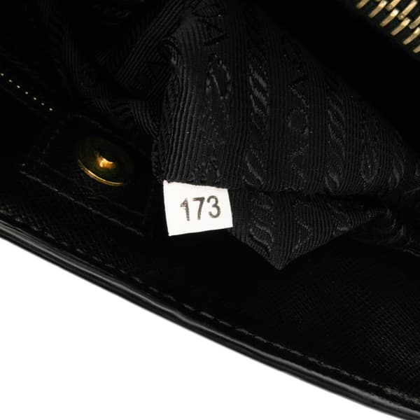 Pre-owned Prada Medium Saffiano Lux Galleria Satchel Black