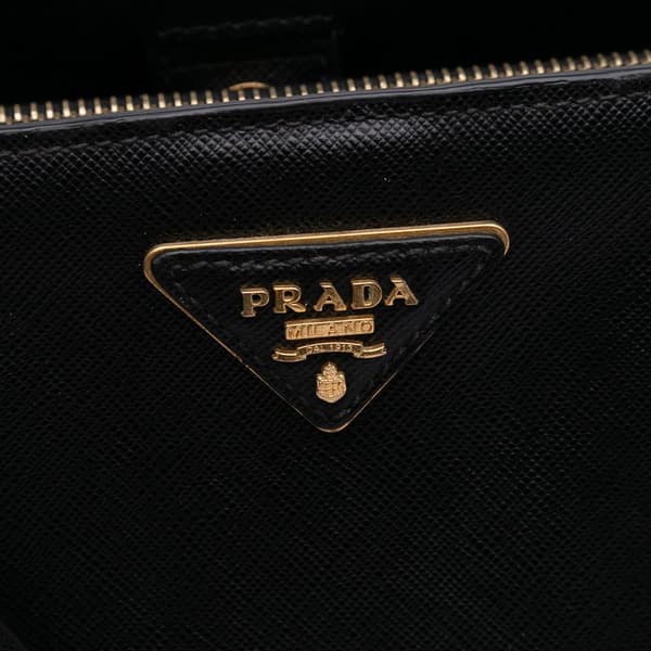 Pre-owned Prada Medium Saffiano Lux Galleria Satchel Black