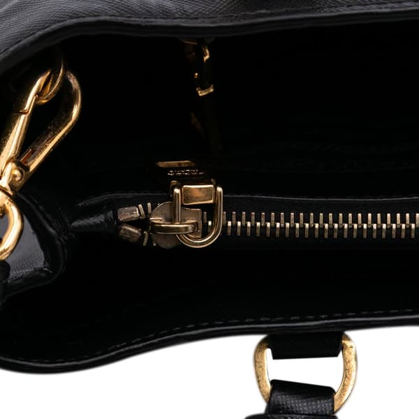 Pre-owned Prada Medium Saffiano Lux Galleria Satchel Black