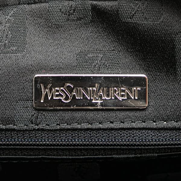 Pre-owned Yves Saint Laurent Nylon Tortoiseshell Handbag Brown
