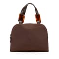 Miniatyrbillede 1 af 10: Pre-owned Yves Saint Laurent Nylon Tortoiseshell Handbag Brown