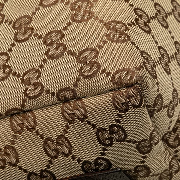 Pre-owned Gucci Mini GG Canvas Balthus Tofu Bag Brown