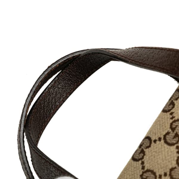 Pre-owned Gucci Mini GG Canvas Balthus Tofu Bag Brown