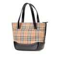 Miniatyrbild 2 av 10: Pre-owned Burberry Haymarket Check Canvas Handbag Brown