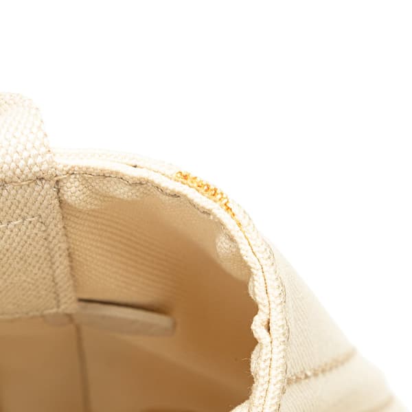 Pre-owned Prada Canvas Canapa Logo Satchel White