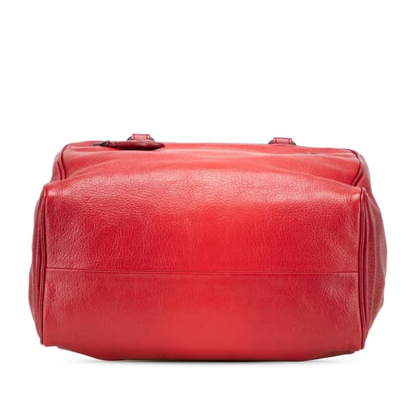 Pre-owned Bottega Veneta Small Madras Sfumato Brera Handbag Red