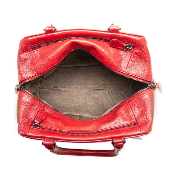 Pre-owned Bottega Veneta Small Madras Sfumato Brera Handbag Red
