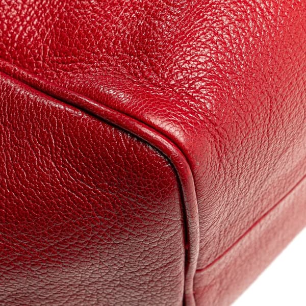 Pre-owned Bottega Veneta Small Madras Sfumato Brera Handbag Red