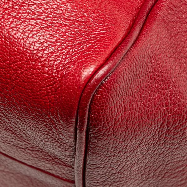 Pre-owned Bottega Veneta Small Madras Sfumato Brera Handbag Red