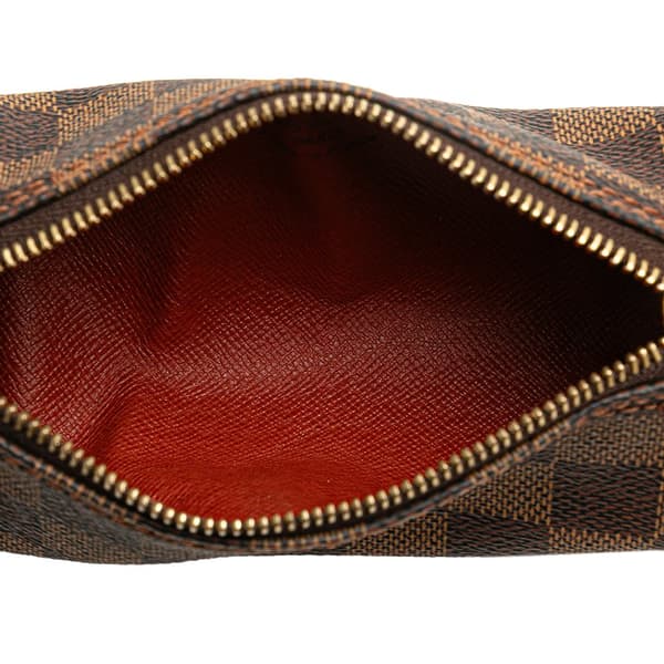Pre-owned Louis Vuitton Damier Ebene Papillon Pochette Brown