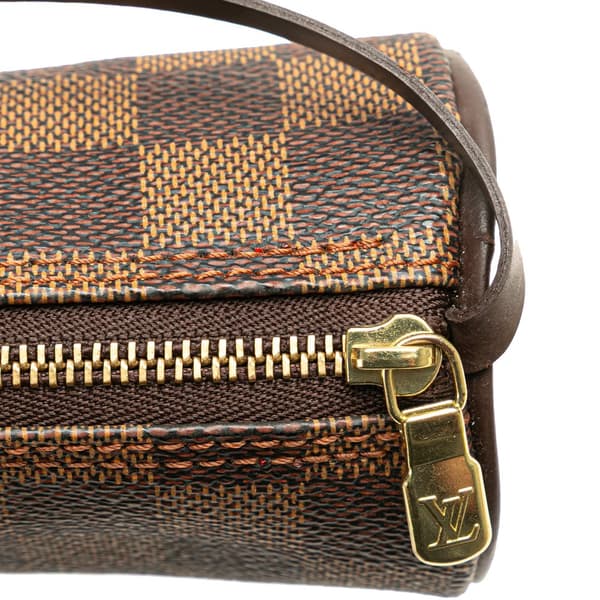 Pre-owned Louis Vuitton Damier Ebene Papillon Pochette Brown
